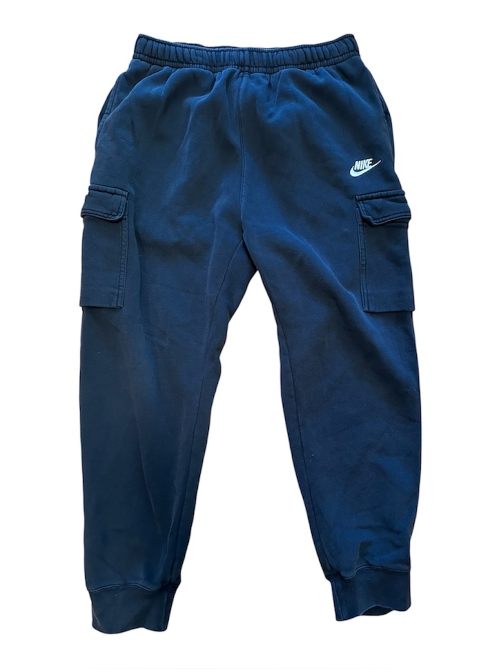 Nike Black Cargo Sweatpants with White Embroidered Logo